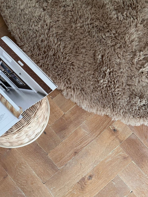 Interieur05 vloerkleed Furr - bruin - Ø 200 cm