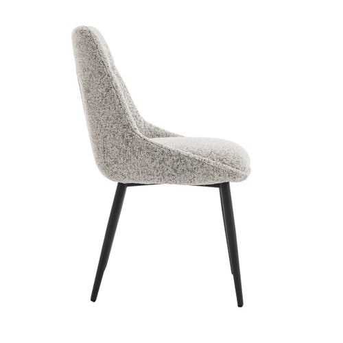 DÉJA Living Eetkamerstoel Malou - Beige/Zwart - Set van 2 - vtwonen shop