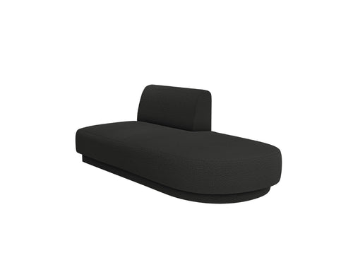 Micadoni - Module "Miley" 2 zitplaatsen, boucle zwart - 90x158x70cm