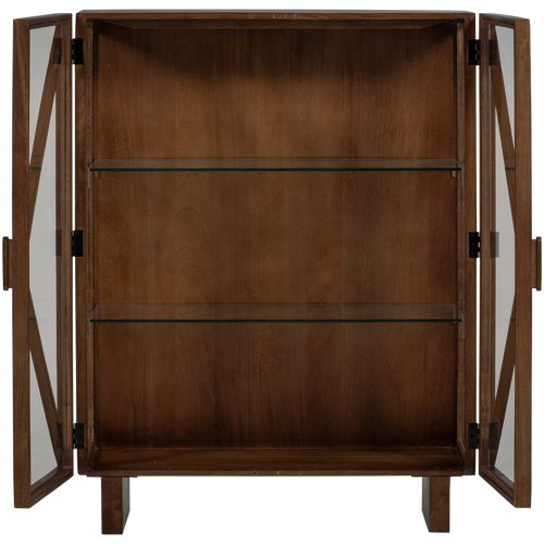 WOOOD kast 2-deurs Kella - Mango Hout - Bruin - 132x100x44