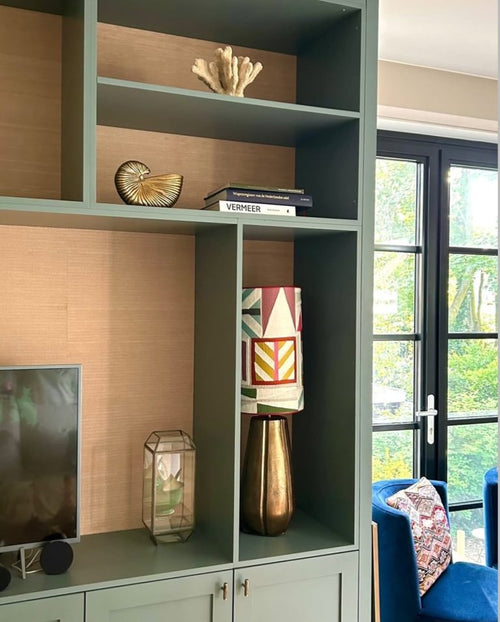 Catchii Raffia Wallpaper wood veneer beige - vtwonen shop