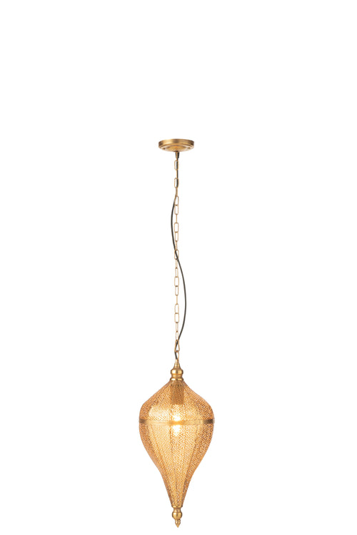 J-Line hanglamp Druppel - metaal - goud - small - vtwonen shop