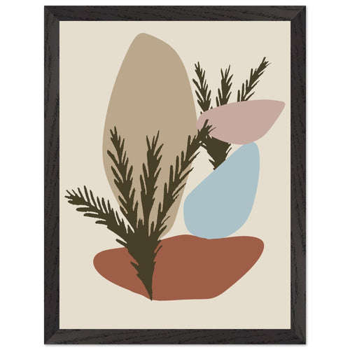 Artfulprints Poster met Lijst Boho – Earthy mix   - 30x40 cm - beige