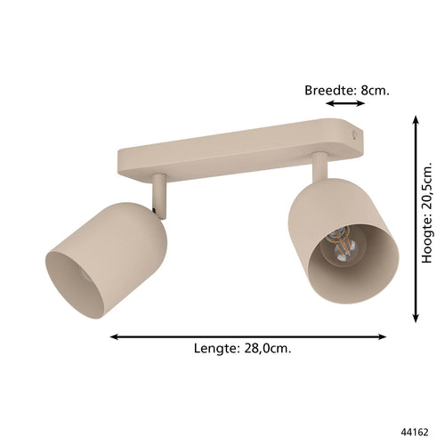 EGLO spot Tilston - 28 cm - zandkleur - vtwonen shop