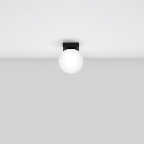 Sollux Lighting Plafondlamp YOLI 1 zwart - 12x12x14,5cm