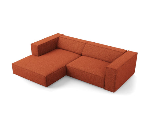 Cosmopolitan Design linker hoekbank Arendal 3-zits, chenille, terracotta - 166x224x70cm