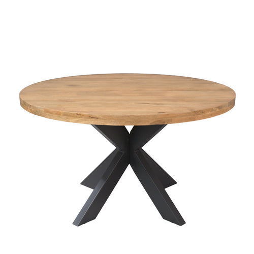 Starfurn Eettafel Dakota - Rond Naturel Hout - Ø140x76cm
