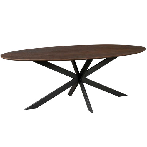 StarFurn Eettafel Ferris - Ovaal Bruin Hout - 210x100x76cm - vtwonen shop