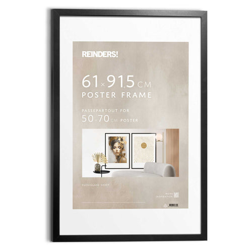 Reinders Wissellijst Zwart mdf poster 61x91,5