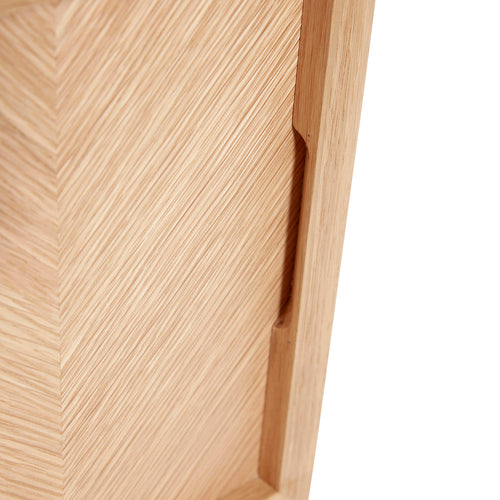 Hübsch nachtkastje Herringbone - mdf/eikenfineer/eikenhout - 40x30xh60cm - vtwonen shop