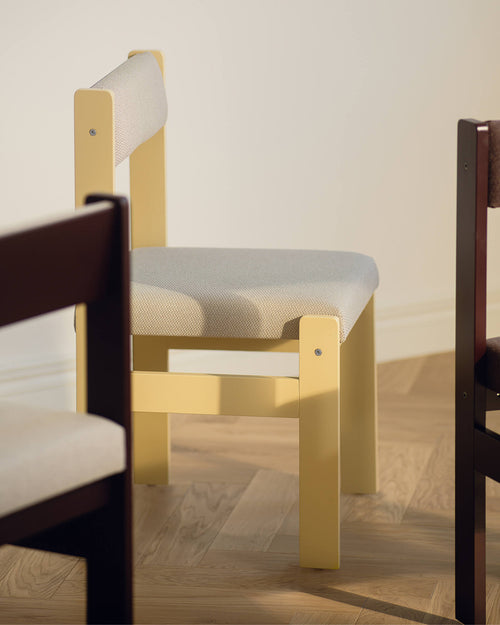 noo.ma Kini eetkamerstoel - Butter Yellow & Oatmilk Beige