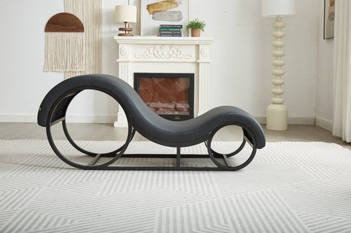 FurniLux Product Tantra Elysium - Tantra Stoel - Zwart - Synthetisch leer - Stijlvolle Bank voor Ontspanning - 163 x 43 x 68cm - vtwonen shop