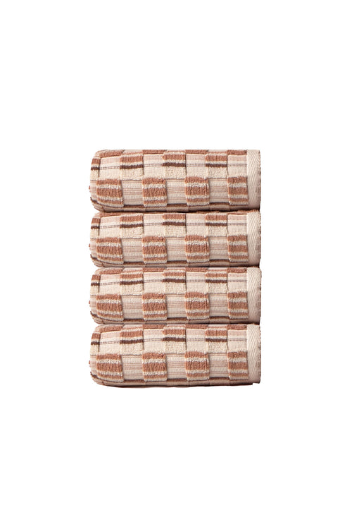 Calma House Handdoeken (set van 4 stuks) Mercurio - Aardekleur - 30x50