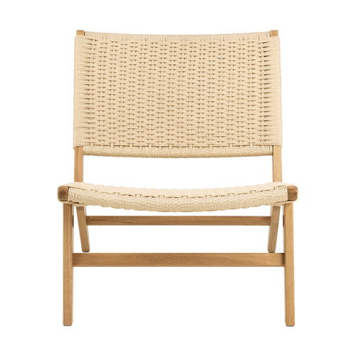 Lisomme William Houten Fauteuil met Gewoven Zitting - Beige - vtwonen shop