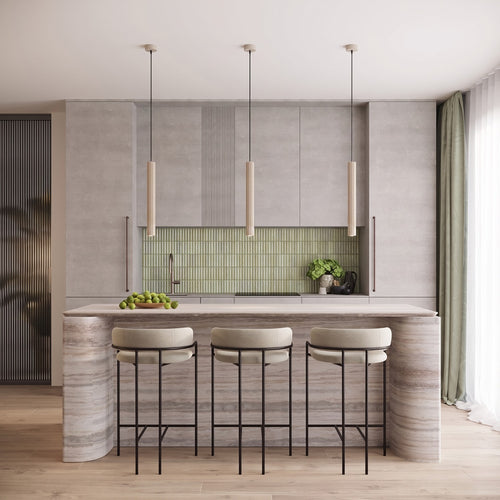 Sollux Lighting Hanglamp ARCHE 1 taupe - 8x8x120cm