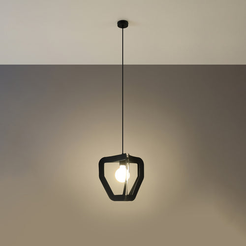 Sollux Lighting Hanglamp TRES zwart - 33x33x130cm