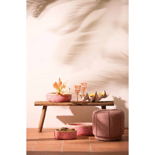 Light & Living poef Belisso - roze - Ø50.5cm