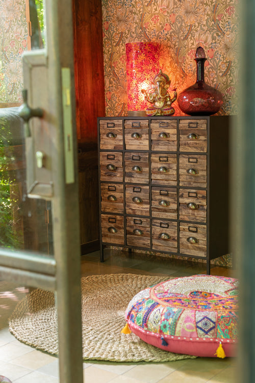 J-Line kast 16 Schuiven - hout/metaal - bruin - vtwonen shop