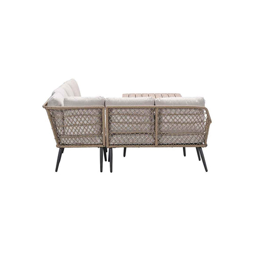 Allasio lounge-dining hoekset - 5-dlg. - c.black - desert sand - VW - vtwonen shop