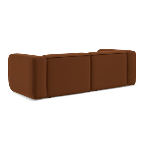 LaMiaSofa 3-zits bank Bari - velours - terracotta - 228x89x70