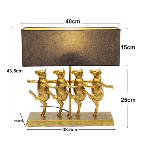 Kare Design tafellamp - koeien cancan - goud - vtwonen shop