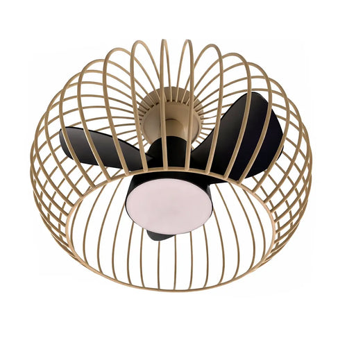 Ylumen plafondventilator Wire - 1 lichts - 40  x 31   cm - zwart beige