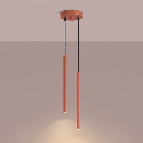 Sollux Lighting Hanglamp ARCHE 2P rode oker - 15x15x118cm