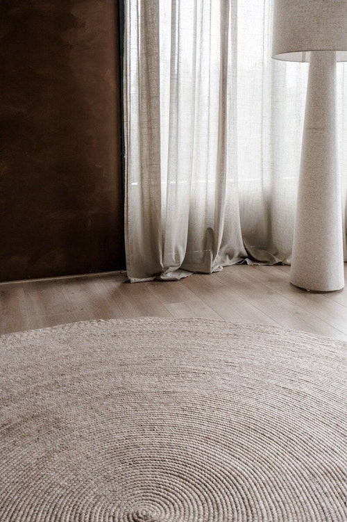 Interieur05 Rond wollen vloerkleed Gapo beige