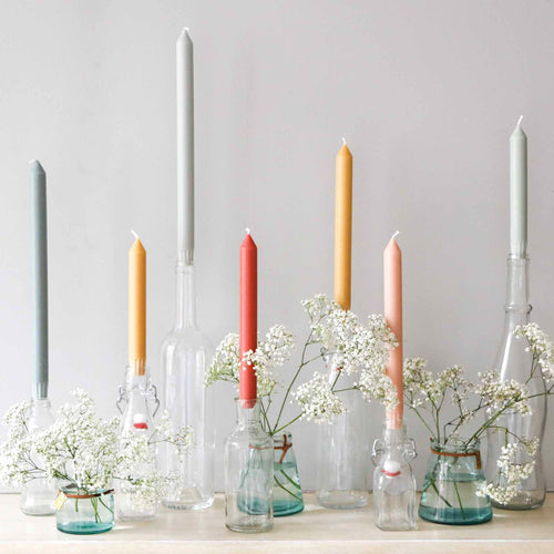 Return to Sender Dinerkaarsen 23 cm geel - set van 6 - vtwonen shop