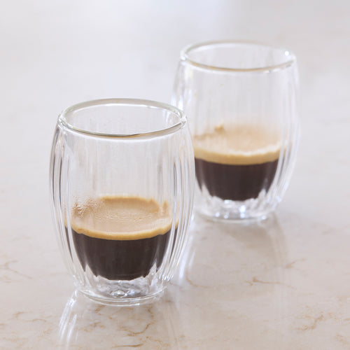 Rivièra Maison Double Wall Glass Line Espresso - Glas - Transparant - vtwonen shop