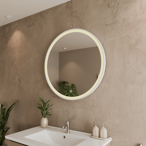 LOMAZOO badkamerspiegel Helsinki - met LED verlichting & spiegelverwarming - rond - 70 cm