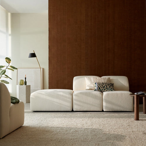 Tikamoon Modulaire bank in ecrukleurige stof, 2-zits - Beige