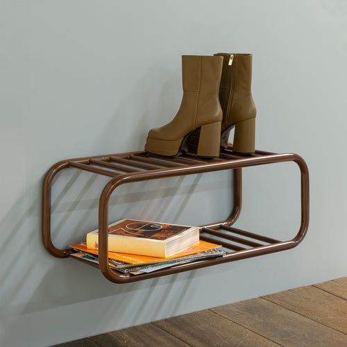 Spinder Design schoenenrek Retro Schoenenrek - Chocolate Brown - 4 paar schoenen - vtwonen shop