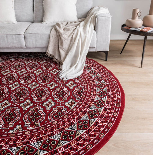 Interieur05 Rond vintage vloerkleed Marad Rood Interieur 05 - 200 x 200 cm - vtwonen shop