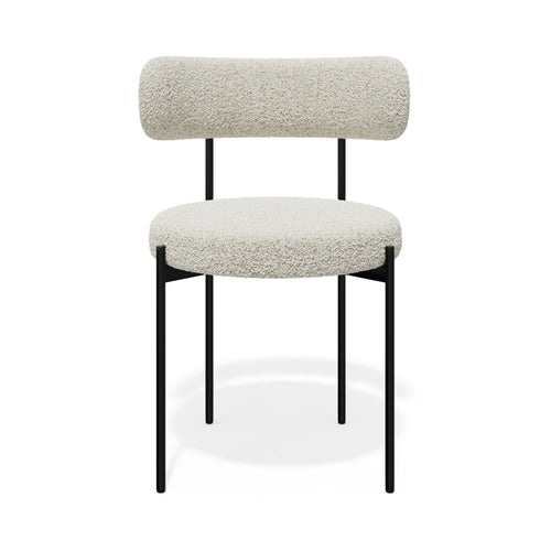 Premium Interiors - Set van 2 stoelen MUSE - bouclette crème 52cm