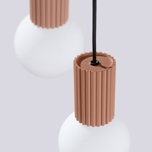 Sollux Lighting Hanglamp HALO 3P mokka - 25x25x125cm