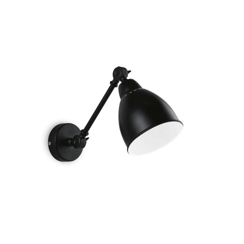 Ideal Lux Newton - Verstelbare 1 Light Indoor Wandlamp Mat Zwart, E27