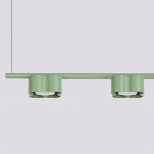 Sollux Lighting Kroonluchter OVIO 4 saliegroen Gx53 - 122x12x208cm
