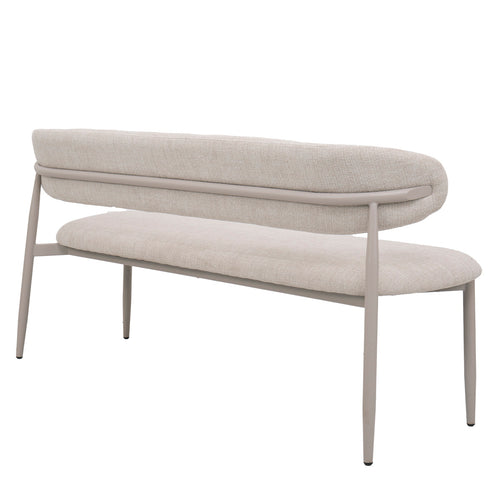 Giga Meubel Eetkamerbank Alexia - Beige/Beige - 160x55x77cm