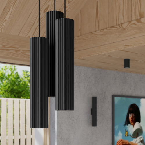 Sollux Lighting Wandlamp KARBON 20 zwart - 6,5x8,5x20cm