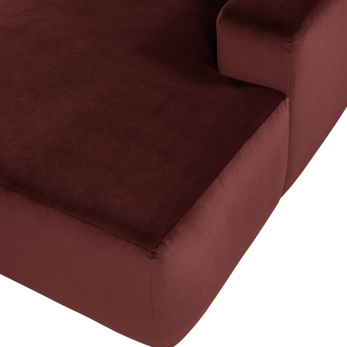 WOOOD chaise longue bank rechts Mojo Base - Velvet - K.bruin - 74x112x162