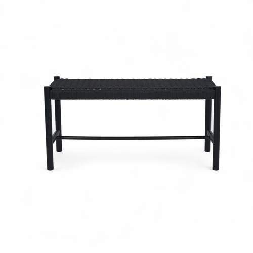 Furnhouse bankje Shine - Zwart - Papiergaren - 36x90x45