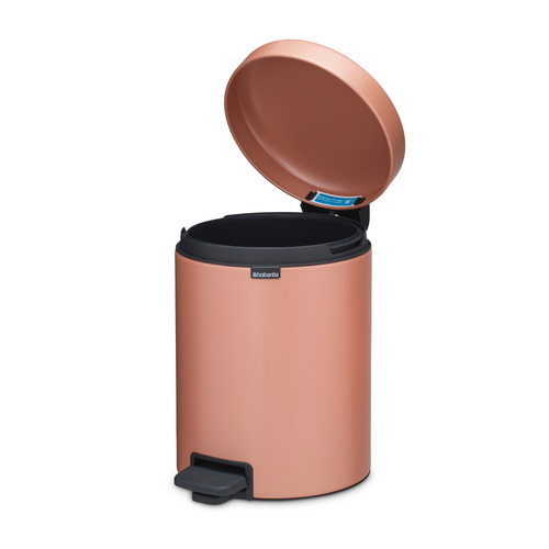 Brabantia NewIcon Pedaalemmer, 5 liter, kunststof binnenemmer - Warm Copper