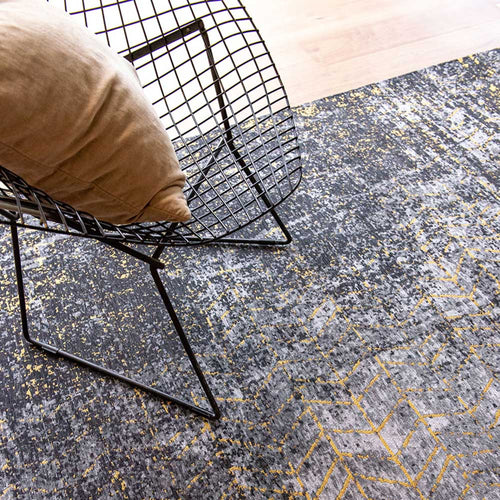 Louis De Poortere vloerkleed Broadway Glitter - zwart - 200x280cm