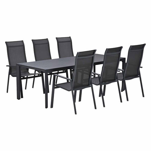 Garden Impressions Tuinset Siena 7-delig - Kasper tuintafel 220x93 cm
