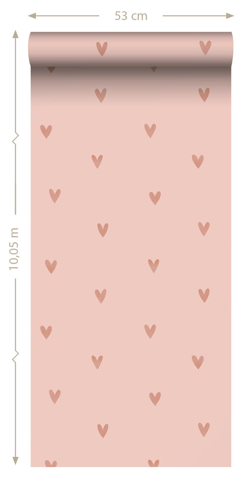 ESTAhome behang hartjes roze - 53 cm x 10.05 m - 139770