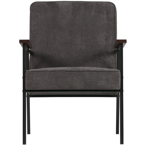 WOOOD fauteuil Sally - Polyester - Antraciet - 87x65x82 - vtwonen shop