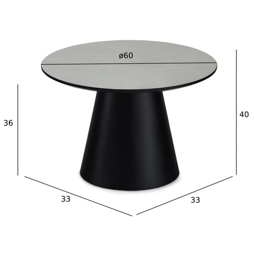 Furnhouse ronde salontafel Tango - Lichtgrijs - Ø 60 cm