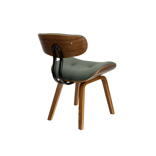 Dutchbone Blackwood Eetkamerstoel Walnootkleur/ Groen