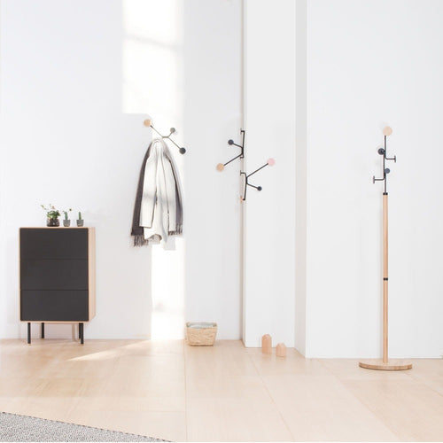 Gazzda Hook coat rack inner corners - wandkapstok pink